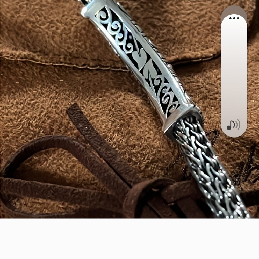 Barbara  Bixby Ornate Silver Bracelet with Gold Detail - Picture 3 of 5